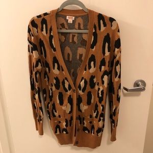 Leopard print cardigan
